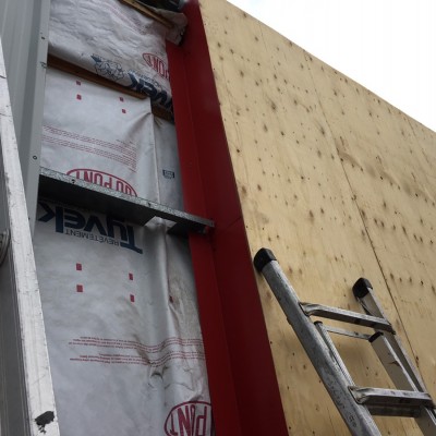 Flashing installation prior to stucco work