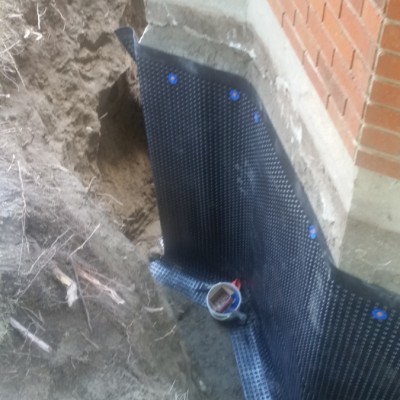 Drainage board installation